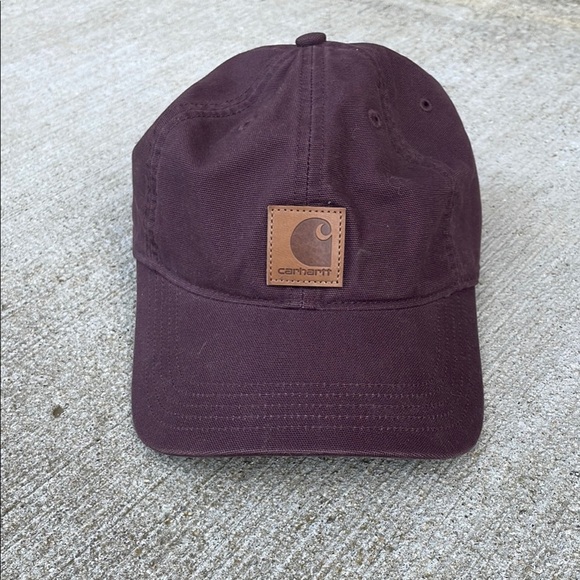 Carhartt Maroon Red Brown Hat Ball Cap Adjustable - Picture 1 of 4